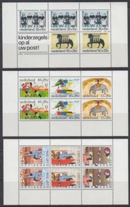 NETHERLANDS 1975-1980 GROUP OF CHILD WELFARE M/S's x6 UHM (ID:853/D23321) - Picture 1 of 2