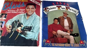 Elvis Magazine Lot (2) One With Giant Poster Inside (RARE ) VTG Both Excellent - Picture 1 of 8