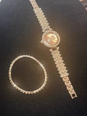 NUEVO 2026 Unisex Oro Bronce Llamativo Juego de Reloj para Él y Ella con Pulsera   Foto 1 de 2