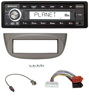 Continental USB 1DIN AUX DAB MP3 Autoradio für Renault Twingo ab 2015 beige-grau - Bild 1 von 4