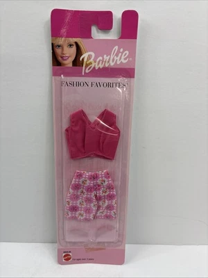 Barbie Fashion Favorites Pink Tank Top Floral Shorts Outfit 1999 NIP Mattel - Image 1 of 4