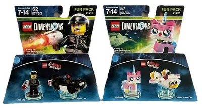 LEGO Dimensions Fun Packs Lego Movie 71231, 71213 Unikitty and Bad Cop (Damaged) - Image 1 of 2