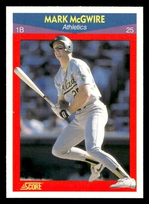 1990 Score 100 Superstars Mark McGwire #25 Oakland Athletics - Image 1 of 2