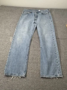 Vintage Levis 501 Jeans Mens 32x28 Blue Straight Leg Button Fly 90s - Picture 1 of 13