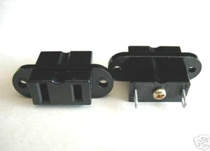 AC LINE SOCKET BAKELITE 2 Conductor Polarized NOS x2 pc - Picture 1 of 1