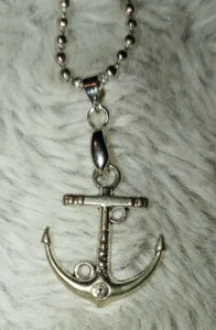 Silver Color Love Anchor Necklace - Picture 1 of 2