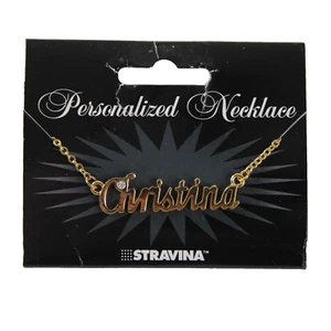 CHRISTINA NEW Goldtone Rhinestone Accent 14.5" w 4.5" Multi Ring Ext Necklace - Picture 1 of 6