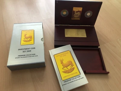 Münzen Investment Coin Set Krügerrand Springbock 999Gold Silber Limited Edition  - Bild 1 von 4