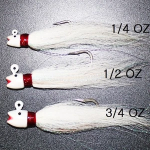 Jigging World Happy Bucktail Teaser 1/4oz Jighead 2pk FREE SHIPPING WITHIN US - Picture 1 of 1