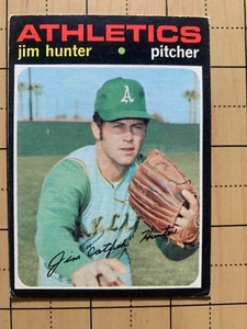 1971 TOPPS BASEBALL JIM "CATFISH" HUNTER #45 - Picture 1 of 2