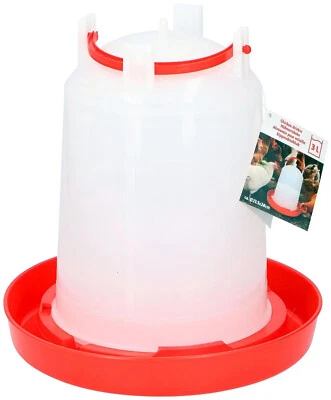 24 Stück 3 Liter L Hühner Wasserspender Wasser Tränke rot Wassertränke Geflügel - Bild 1 von 2