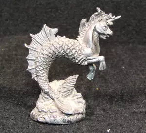 Vintage 1984 Gallo Fine Pewter Hippocampus Mythical Aquatic Horse Fantasy Rare - Picture 1 of 10
