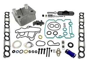Enfriador de aceite Hi FLow + juntas de admisión + resorte azul FPR para 6.0L V8 Turbo Diesel - Imagen 1 de 2