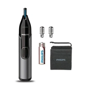 Philips Nose Trimmer Cordless Nose Ear & Eyebrow Trimmer 2 combs AA Battery - Picture 1 of 8