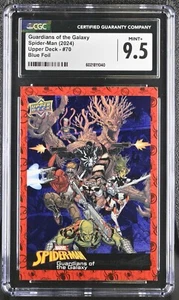 2024 Upper Deck Marvel Spiderman Guardians Of The Galaxy Blue Foil #70 CGC 9.5 - Picture 1 of 3