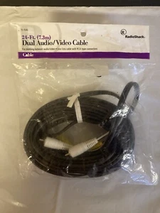 RadioShack 24 Ft dual audio video cable RCA type Connectors Dubbing Between A/V - Picture 1 of 3