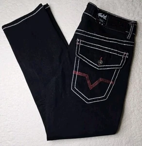 True Luck Herren Straight Stretch Denim Jeans Gr. 34x30 Neu Mit Etikett ROTER FADEN - Bild 1 von 9