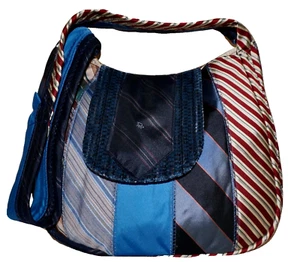 Vintage NAGHAS NATCHER SEFFAR CUSTOM 100% Silk Neckties & Textile Shoulder Bag - Picture 1 of 10