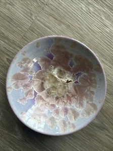 Jay Burn Art Pottery Small Bowl Lavender Cream Crystalline Glaze Canadian Artist - Picture 1 of 7