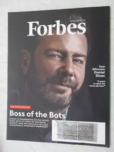 FORBES MAGAZINE SEPTEMBER 30, 2019 DANIEL DINES BOTS ROBOTS UIPATH BUSINESS - Picture 1 of 2