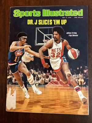 ¡Revista Dr. J Julius Erving ABA Finals NJ Nets Sports Illustrated 17/05/1976! Foto 1 de 4