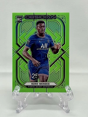 2021 Panini Obsidian - Nuno Mendes #15 Electric Etch Neon Green Flood /3 (RC) - Image 1 of 4