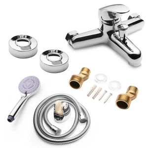 Badewannenarmatur Duschset Mischbatterie Badewanne Wannenarmatur mit Handbrause - Bild 1 von 5