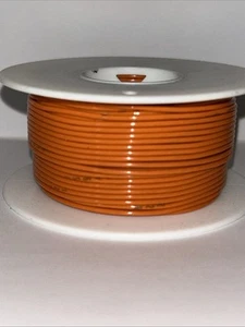M22759/18-20 Stärke 20 Orange Tefzel Flugzeugzelle Draht 100 Fuß Spule - Bild 1 von 1