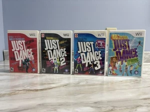 Nintendo Wii Just Dance Video Game Lot Of 4 CIB Tested - Picture 1 of 6