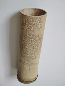 Bamboo Cup Aloha Hawaii Turtle Maui Twinfalls - Picture 1 of 5