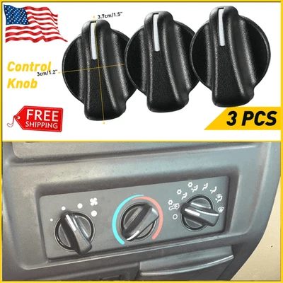 Para Jeep Wrangler 1999-2006 3X Calentador trasero Aire acondicionado Temperatura HVAC Ventilador Perilla de control Foto 1 de 4