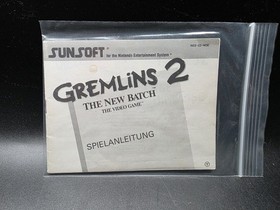 Gremlins 2: The New Batch Nintendo NES Anleitungsheft Hinweis NOE