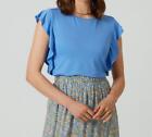 Damen Shirt mit Volants "kornblumenblau" Gr. 46 UVP: 44,99 € 7.7780