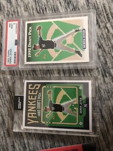 1993 topps derek jeter psa 9 and Topps project 2020 #59 GROTESK - Picture 1 of 2