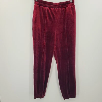 I.N.C. Pantalones jogger de terciopelo para mujer rojos grandes Foto 1 de 4