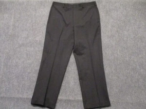 Jos A Bank Pants Men's 36x30 Grey Wool Slacks Trouser Flat Front USA Made Cuffed - Picture 1 of 11