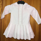 Patachou Pale Pink Long Sleeved Pleated Dress Age 6-9 Months