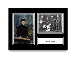 Pete Best Signed A4 Photo Autograph Card Beatles Drummer Gift Display + COA - Imagen 1 de 5