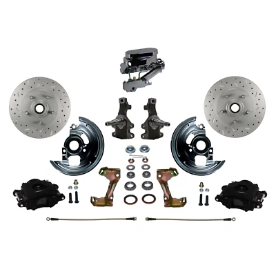 LEED Brakes -BFC1003-FA3X Manual Kit 2" Drop with Black Powder Coated Calipers — 第 1/4 张图片