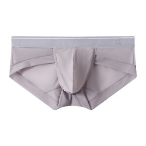 Men Underwear Boxer Briefs Ice Silk Shorts Panties Bulge Pouch Underpants Hot ☆
