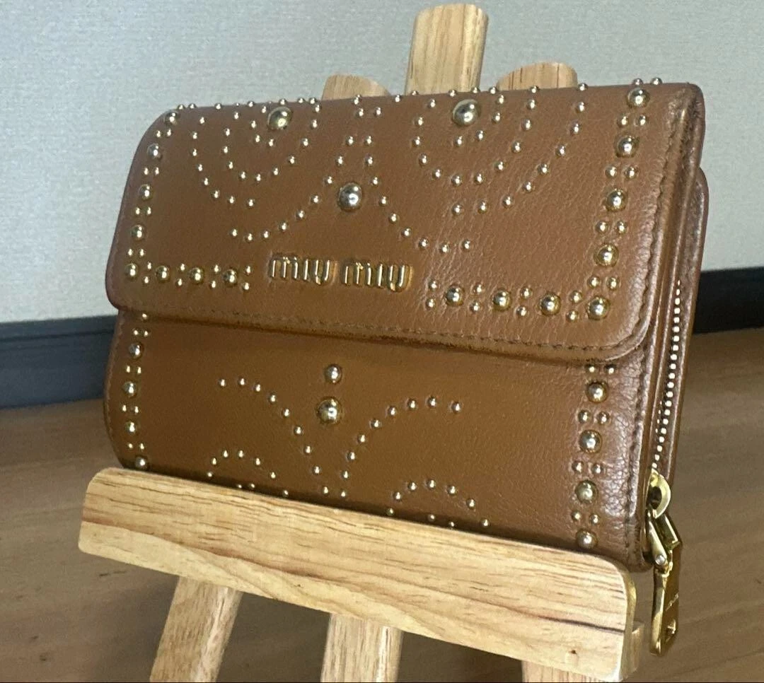 小物 miumiu archive studs wallet dial lock Studded Women's Miu Miu for sale | eBay