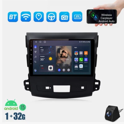 32G Für Mitsubishi Outlander II CWW 2005-2011 Android13 Autoradio CarPlay Kam - Bild 1 von 4