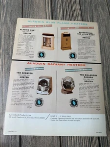 Vintage Aladdin Kerosene Blue Flame Heater Print Ad Brochure - Picture 1 of 2