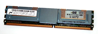 4 GB DDR2-RAM ECC Fully Buffered 2Rx4 PC2-5300F  'Micron MT36HTF51272FZ-667H1D6' - Photo 1/2