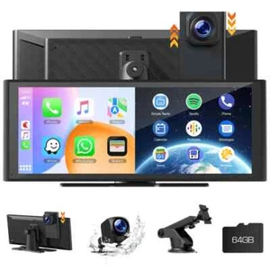 9.26'' Car Stereo Wireles Apple Carplay & Android Auto with 4K Dash Cam & 1080P - Picture 1 of 9