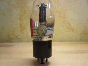 6N7 G TUBE FIVRE NOS BLUE LABEL HANGING TUBE PREAMP 6N7G ECC31 BLACK PLATE WW2 - Picture 1 of 12