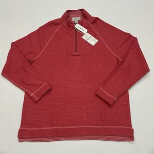 Tommy Bahama Flip Breaker Half Zip LS Reversible Pullover Red Sail Mens XL NWT - Picture 1 of 8