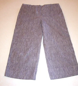 Junior Women's IZ Byer California Low-Rise Cuffed Brown Striped Capris 3 - Picture 1 of 2
