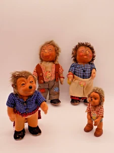 VINTAGE Steiff Micki Mecki Macki Mucki IGELFAMILIE 60er Jahre - 3 Etiketten - VIELE MÄNGEL - Bild 1 von 22