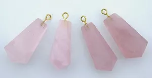 ONE Natural 1 Inch Rose Quartz Point Crystal Focal Bead Gem Gemstone ebs6578 - Picture 1 of 1